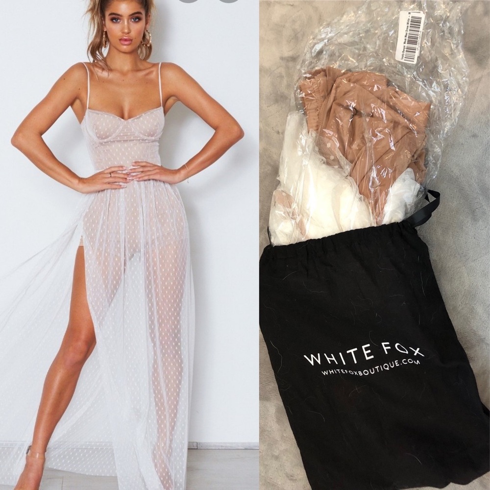 White Fox Boutique Totally Bangin’ Mesh Maxi (M)